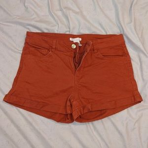 Burnt Orange Somewhat High Waisted Shorts